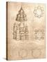 Drawing of churches, c1472-c1519 (1883)-Leonardo Da Vinci-Stretched Canvas