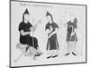 Drawing of Early Medieval Monks Conversing-null-Mounted Giclee Print