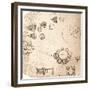 Drawing of ecclesiastical architecture, c1472-c1519 (1883)-Leonardo Da Vinci-Framed Giclee Print