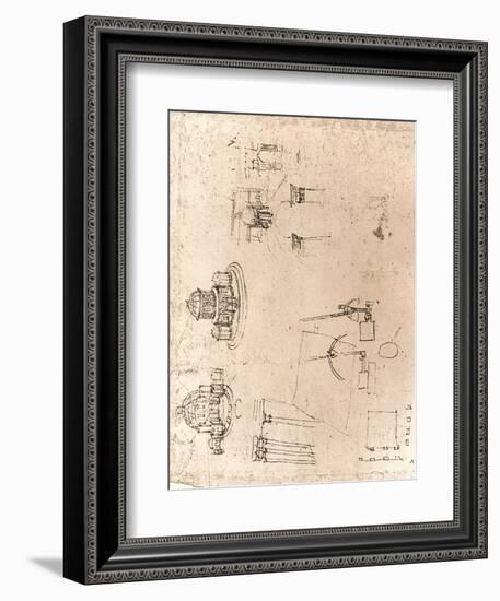 Drawing of ecclesiastical architecture, c1472-c1519 (1883)-Leonardo Da Vinci-Framed Giclee Print