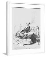 Drawing of Florence Nightingale Scripting a Soldier's Letter-null-Framed Giclee Print
