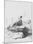 Drawing of Florence Nightingale Scripting a Soldier's Letter-null-Mounted Giclee Print