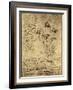 Drawing of Flowers and Diagrams by Leonardo da Vinci-Bettmann-Framed Giclee Print