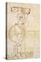 Drawing of Galileo's Pendulum Clock, Manuscript by Galileo Galilei (1564-1642), 85 Gal, F 50 R-Galileo Galilei-Stretched Canvas