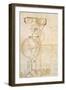 Drawing of Galileo's Pendulum Clock, Manuscript by Galileo Galilei (1564-1642), 85 Gal, F 50 R-Galileo Galilei-Framed Giclee Print