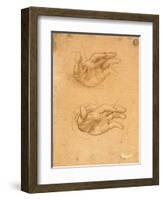 Drawing of Hands-Cesare da Sesto-Framed Art Print