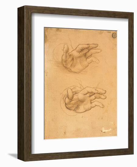 Drawing of Hands-Cesare da Sesto-Framed Art Print