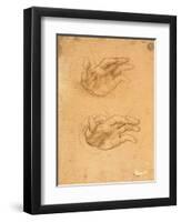 Drawing of Hands-Cesare da Sesto-Framed Art Print