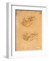 Drawing of Hands-Cesare da Sesto-Framed Art Print