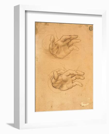 Drawing of Hands-Cesare da Sesto-Framed Art Print