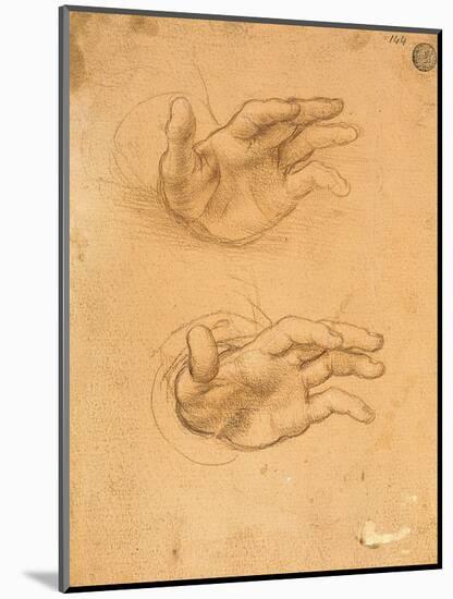 Drawing of Hands-Cesare da Sesto-Mounted Art Print