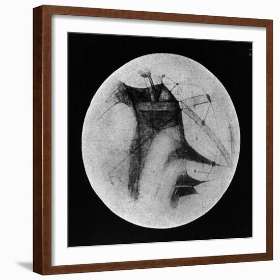 Drawing of Mars Showing 'Canals' and Dark Areas, 1896-null-Framed Giclee Print