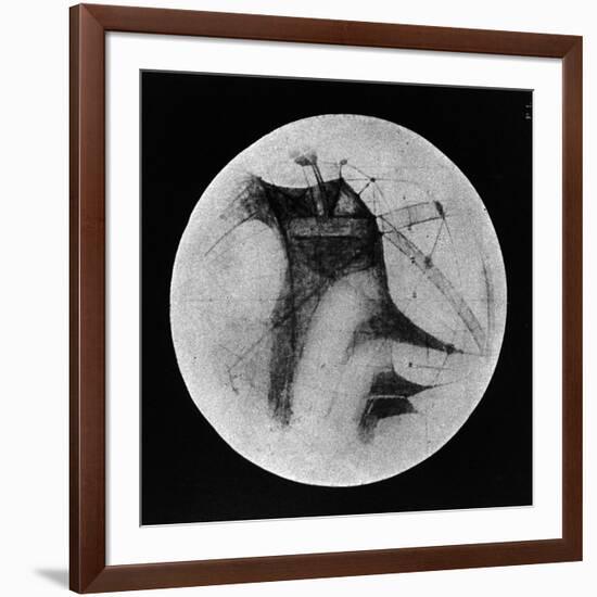 Drawing of Mars Showing 'Canals' and Dark Areas, 1896-null-Framed Giclee Print