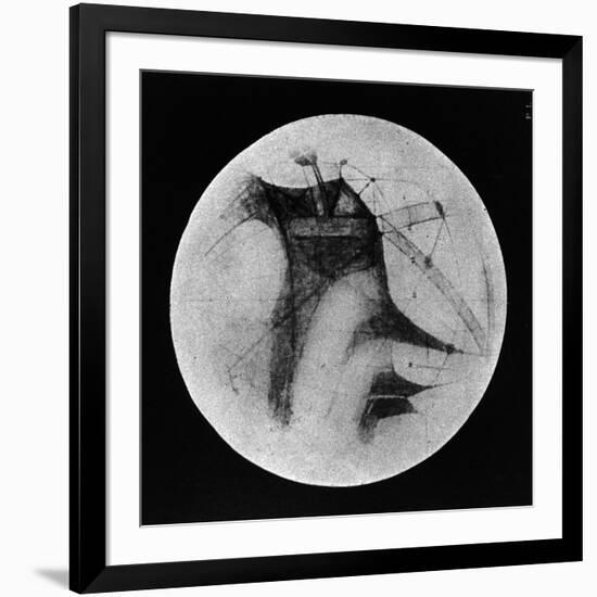 Drawing of Mars Showing 'Canals' and Dark Areas, 1896-null-Framed Giclee Print