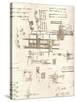Drawing of projects for castles and villas, c1472-c1519 (1883)-Leonardo Da Vinci-Stretched Canvas