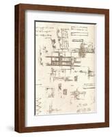 Drawing of projects for castles and villas, c1472-c1519 (1883)-Leonardo Da Vinci-Framed Giclee Print