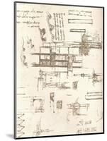 Drawing of projects for castles and villas, c1472-c1519 (1883)-Leonardo Da Vinci-Mounted Giclee Print