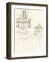 Drawing of projects for castles and villas, c1472-c1519 (1883)-Leonardo Da Vinci-Framed Giclee Print