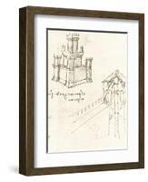 Drawing of projects for castles and villas, c1472-c1519 (1883)-Leonardo Da Vinci-Framed Giclee Print