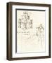 Drawing of projects for castles and villas, c1472-c1519 (1883)-Leonardo Da Vinci-Framed Giclee Print