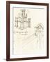 Drawing of projects for castles and villas, c1472-c1519 (1883)-Leonardo Da Vinci-Framed Giclee Print