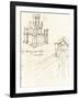 Drawing of projects for castles and villas, c1472-c1519 (1883)-Leonardo Da Vinci-Framed Giclee Print