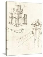 Drawing of projects for castles and villas, c1472-c1519 (1883)-Leonardo Da Vinci-Stretched Canvas