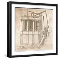 Drawing of projects for castles and villas, c1472-c1519 (1883)-Leonardo Da Vinci-Framed Giclee Print