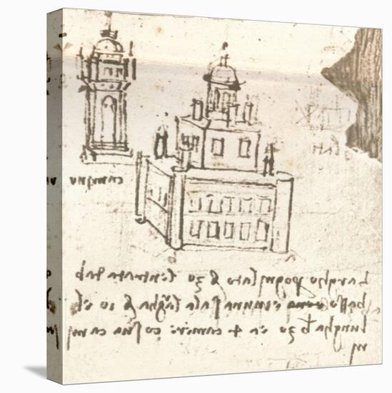 Drawing of projects for castles and villas, c1472-c1519 (1883)-Leonardo Da Vinci-Stretched Canvas