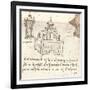 Drawing of projects for castles and villas, c1472-c1519 (1883)-Leonardo Da Vinci-Framed Giclee Print