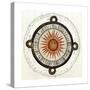 Drawing of the Aztec Sun Calendar Stone in Mexico-null-Stretched Canvas