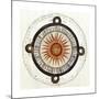 Drawing of the Aztec Sun Calendar Stone in Mexico-null-Mounted Giclee Print