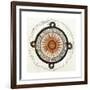 Drawing of the Aztec Sun Calendar Stone in Mexico-null-Framed Giclee Print