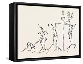Drawing of the Crucifixion-null-Framed Stretched Canvas