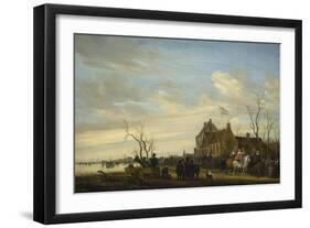 Drawing of the Eel-Salomon van Ruysdael-Framed Art Print