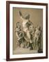 Drawing of the Greek Sculpture Laocoon, 1820-Santo Trolli-Framed Art Print