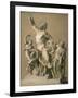 Drawing of the Greek Sculpture Laocoon, 1820-Santo Trolli-Framed Art Print