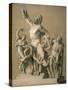 Drawing of the Greek Sculpture Laocoon, 1820-Santo Trolli-Stretched Canvas