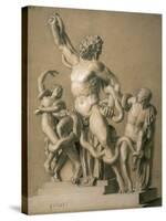 Drawing of the Greek Sculpture Laocoon, 1820-Santo Trolli-Stretched Canvas