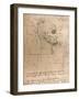 Drawing of the head of a criminal, c1472-c1519 (1883)-Leonardo Da Vinci-Framed Giclee Print