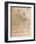 Drawing of the head of a criminal, c1472-c1519 (1883)-Leonardo Da Vinci-Framed Giclee Print