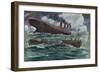 Drawing of the Sinking of the Titanic-null-Framed Giclee Print