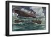 Drawing of the Sinking of the Titanic-null-Framed Giclee Print