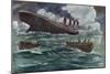 Drawing of the Sinking of the Titanic-null-Mounted Giclee Print