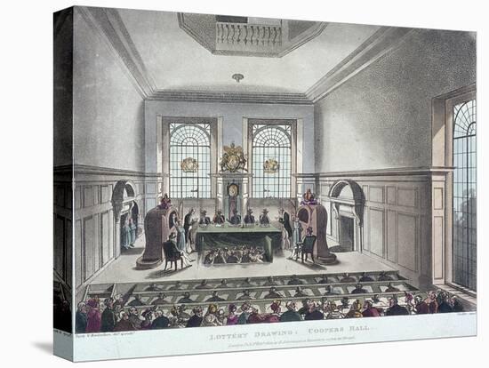 Drawing of the State Lottery, Coopers' Hall, London, 1809-Joseph Constantine Stadler-Stretched Canvas