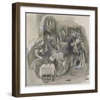 Drawing of Tintoretto's Circumcision in the Scuola Grande Di San Rocco-John Ruskin-Framed Giclee Print