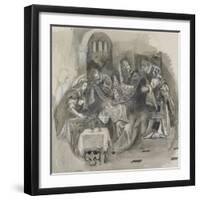 Drawing of Tintoretto's Circumcision in the Scuola Grande Di San Rocco-John Ruskin-Framed Giclee Print