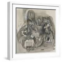 Drawing of Tintoretto's Circumcision in the Scuola Grande Di San Rocco-John Ruskin-Framed Giclee Print