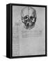 'Drawing of Two Halves of a Skull', c1480 (1945)-Leonardo Da Vinci-Framed Stretched Canvas