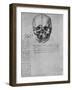 'Drawing of Two Halves of a Skull', c1480 (1945)-Leonardo Da Vinci-Framed Giclee Print